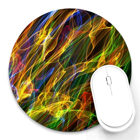 Abstract Smoke 8  Mouse Pad (Round) from ArtsNow.com Front