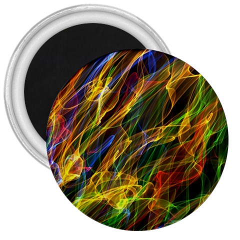 Abstract Smoke 3  Button Magnet from ArtsNow.com Front