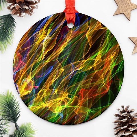 Abstract Smoke Round Ornament from ArtsNow.com Front