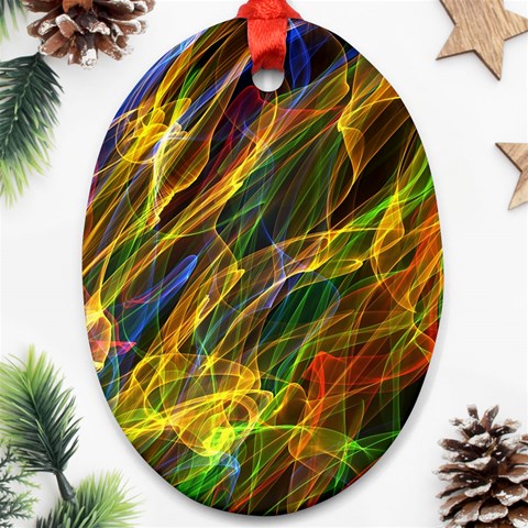Abstract Smoke Oval Ornament from ArtsNow.com Front