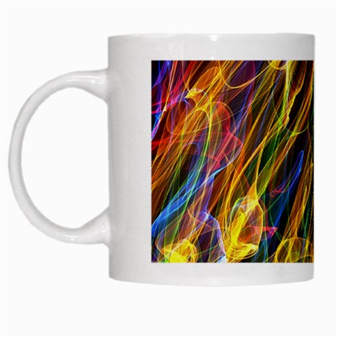Abstract Smoke White Coffee Mug from ArtsNow.com Left