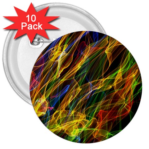 Abstract Smoke 3  Button (10 pack) from ArtsNow.com Front