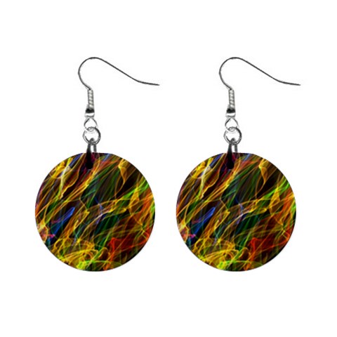 Abstract Smoke Mini Button Earrings from ArtsNow.com Front