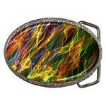 Abstract Smoke Belt Buckle (Oval)