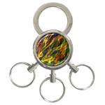 Abstract Smoke 3-Ring Key Chain