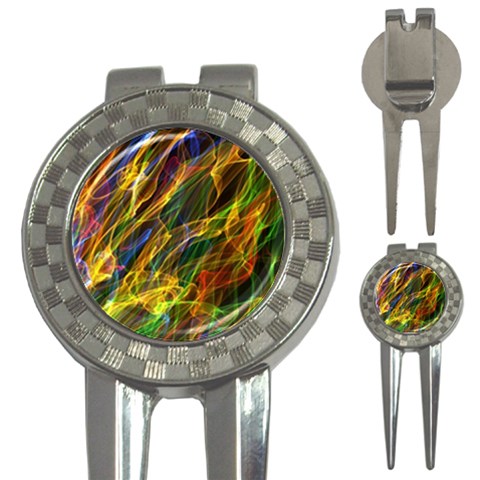 Abstract Smoke Golf Pitchfork & Ball Marker from ArtsNow.com Front