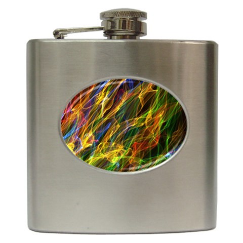 Abstract Smoke Hip Flask from ArtsNow.com Front