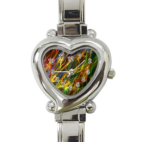 Abstract Smoke Heart Italian Charm Watch  from ArtsNow.com Front