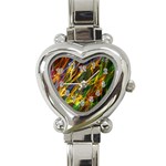 Abstract Smoke Heart Italian Charm Watch 