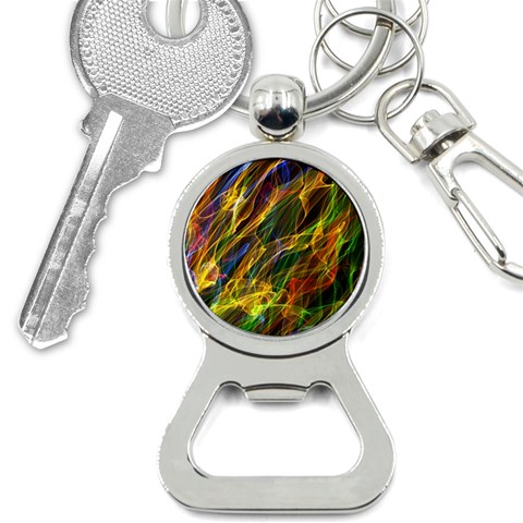 Abstract Smoke Bottle Opener Key Chain from ArtsNow.com Front