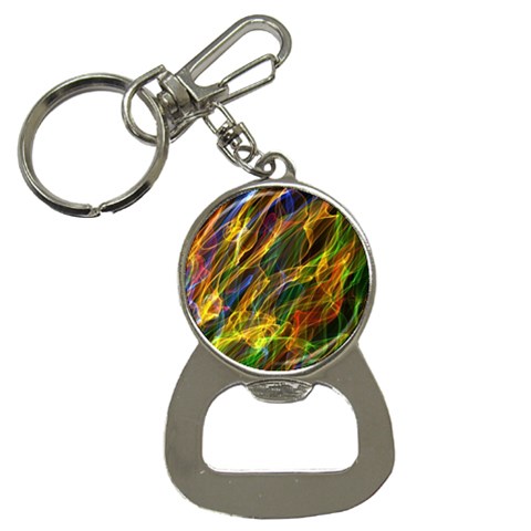 Abstract Smoke Bottle Opener Key Chain from ArtsNow.com Front