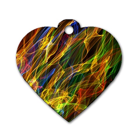 Abstract Smoke Dog Tag Heart (One Sided)  from ArtsNow.com Front