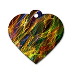 Abstract Smoke Dog Tag Heart (One Sided) 