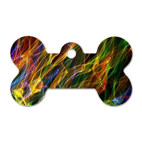 Abstract Smoke Dog Tag Bone (Two Sided) from ArtsNow.com Front