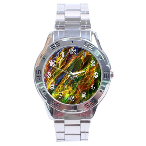 Abstract Smoke Stainless Steel Watch from ArtsNow.com Front