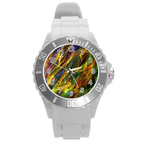 Abstract Smoke Plastic Sport Watch (Large) from ArtsNow.com Front