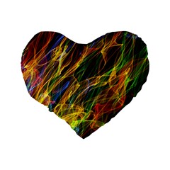 Abstract Smoke 16  Premium Heart Shape Cushion  from ArtsNow.com Back