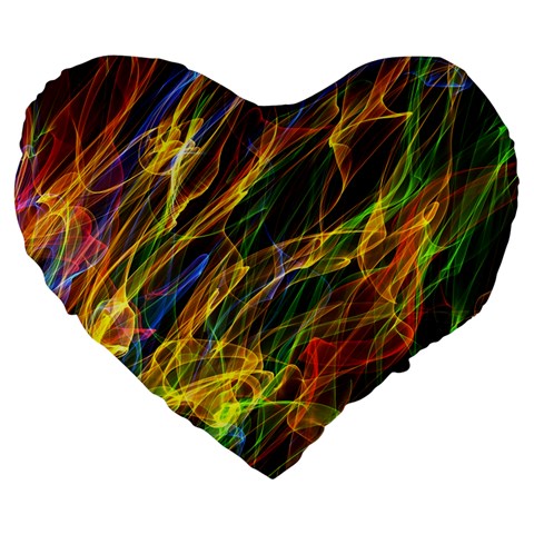 Abstract Smoke 19  Premium Heart Shape Cushion from ArtsNow.com Front