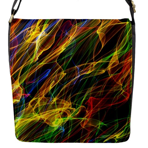 Abstract Smoke Flap Closure Messenger Bag (Small) from ArtsNow.com Front
