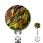 Abstract Smoke Stainless Steel Nurses Watch