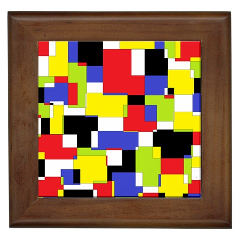 Mod Geometric Framed Ceramic Tile from ArtsNow.com Front