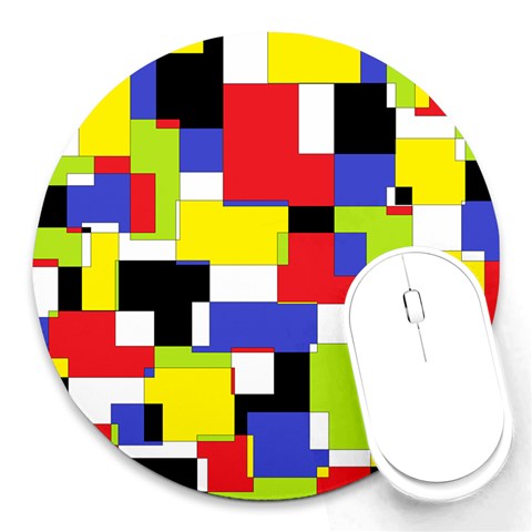 Mod Geometric 8  Mouse Pad (Round) from ArtsNow.com Front