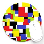 Mod Geometric 8  Mouse Pad (Round)