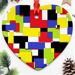 Mod Geometric Heart Ornament