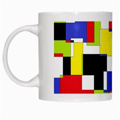Mod Geometric White Coffee Mug from ArtsNow.com Left