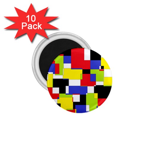 Mod Geometric 1.75  Button Magnet (10 pack) from ArtsNow.com Front