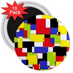 Mod Geometric 3  Button Magnet (10 pack)