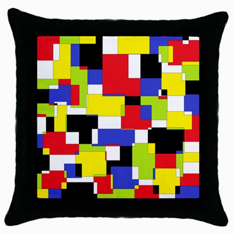 Mod Geometric Black Throw Pillow Case from ArtsNow.com Front