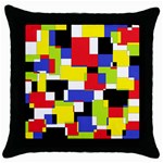 Mod Geometric Black Throw Pillow Case