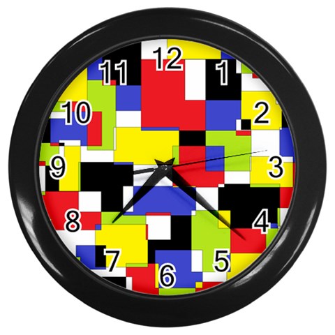Mod Geometric Wall Clock (Black) from ArtsNow.com Front