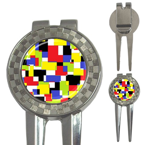 Mod Geometric Golf Pitchfork & Ball Marker from ArtsNow.com Front