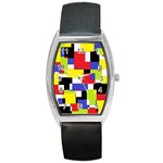 Mod Geometric Tonneau Leather Watch