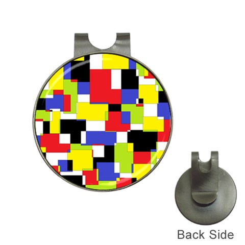 Mod Geometric Hat Clip with Golf Ball Marker from ArtsNow.com Front