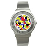 Mod Geometric Stainless Steel Watch (Slim)