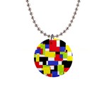 Mod Geometric Button Necklace