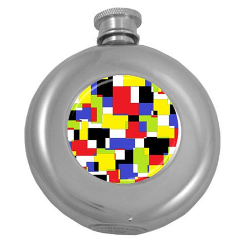 Mod Geometric Hip Flask (Round) from ArtsNow.com Front