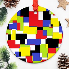 Mod Geometric Round Ornament (Two Sides) from ArtsNow.com Front