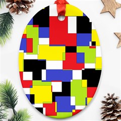 Mod Geometric Oval Ornament (Two Sides) from ArtsNow.com Front