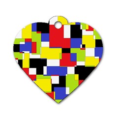 Mod Geometric Dog Tag Heart (Two Sided) from ArtsNow.com Front