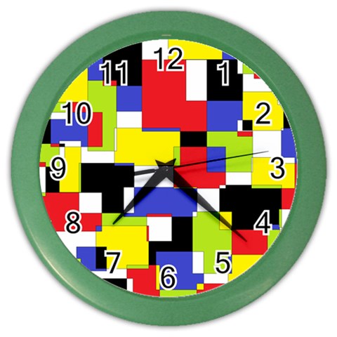 Mod Geometric Wall Clock (Color) from ArtsNow.com Front