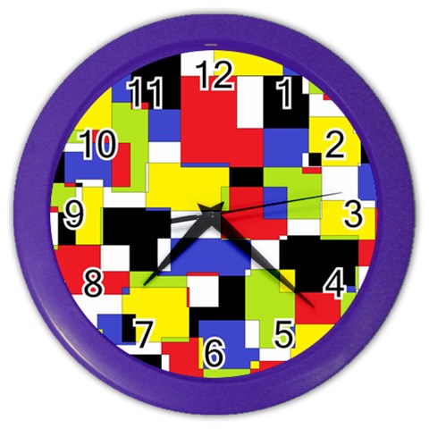 Mod Geometric Wall Clock (Color) from ArtsNow.com Front