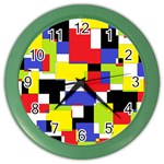 Mod Geometric Wall Clock (Color)