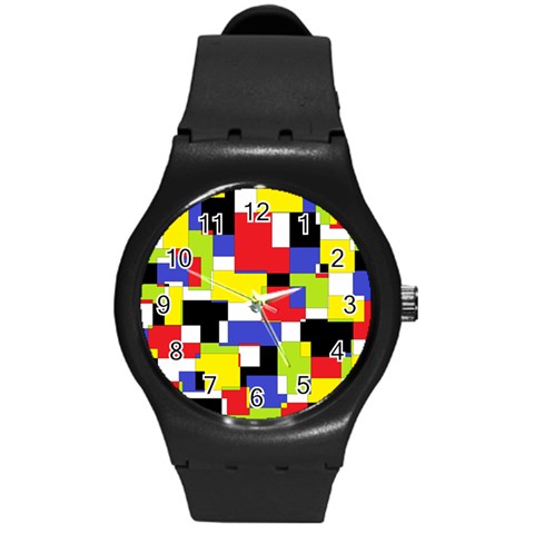 Mod Geometric Plastic Sport Watch (Medium) from ArtsNow.com Front