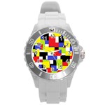 Mod Geometric Plastic Sport Watch (Large)