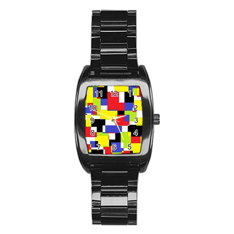 Mod Geometric Stainless Steel Barrel Watch from ArtsNow.com Front