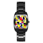 Mod Geometric Stainless Steel Barrel Watch